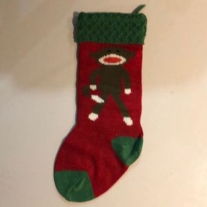 World Market Knit Monkey Christmas Stocking